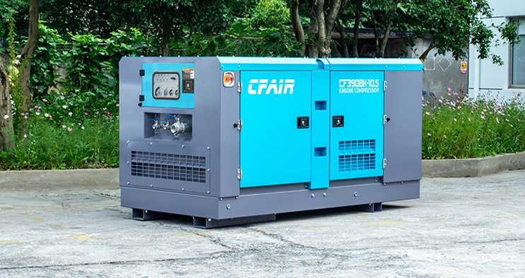 CFAIR consiglia il compressore d'aria diesel di tipo box CF390BK-10.5 conveniente